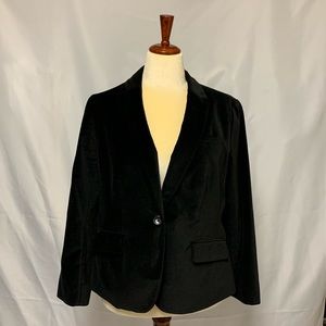 Talbots Black Velvet Blazer